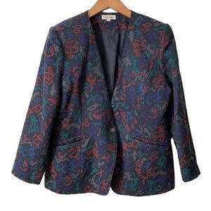 Vintage Women’s Multicolour Lined Blazer Large